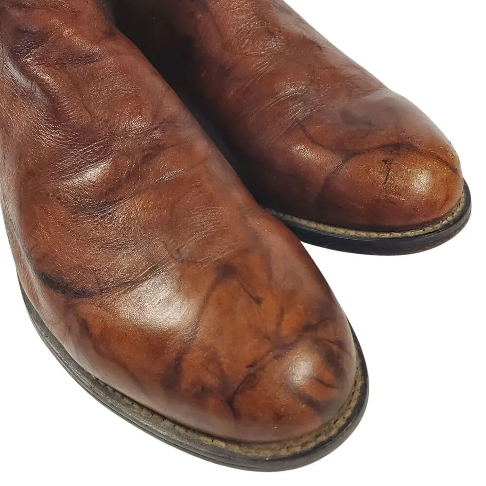 JUSTIN Boots DEERLITE Mens Size 11 Brown Leather Western Cowboy Rodeo 3163